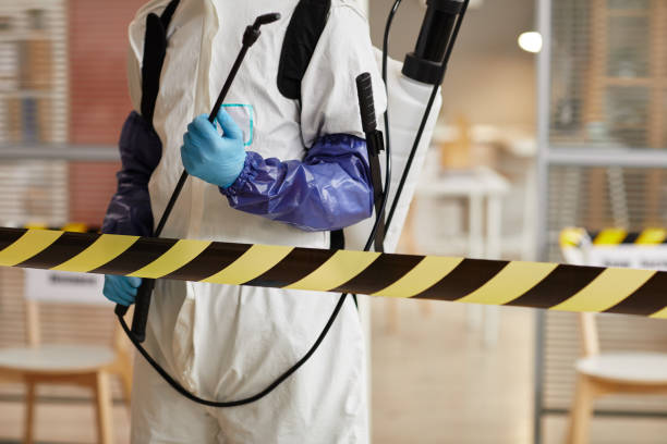 Professional Sewage Cleanup technician working in Falls City, OR